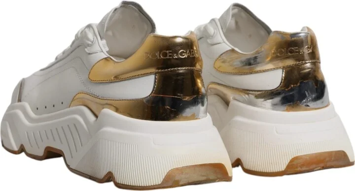 White Gold DAYMASTER Leather Sneakers Men's Shoes (Pre-Owned) - Image 5