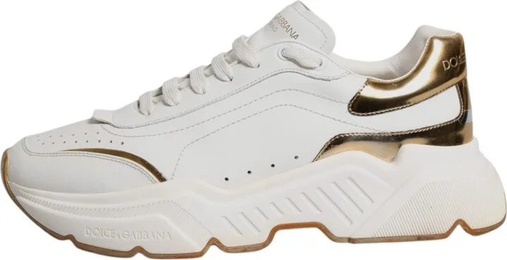 White Gold DAYMASTER Leather Sneakers Men's Shoes (Pre-Owned) - Image 6