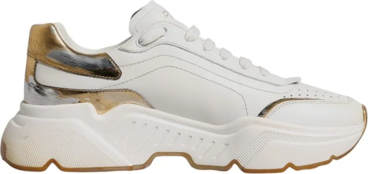 White Gold DAYMASTER Leather Sneakers Men's Shoes (Pre-Owned)