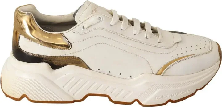 White Gold Leather Sport DAYMASTER Sneakers Men's Shoes (Pre-Owned)