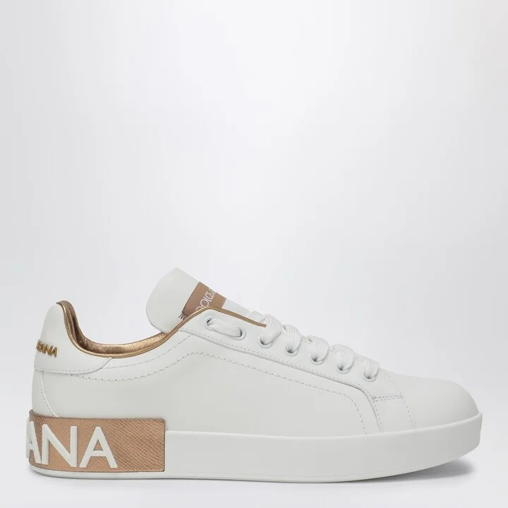 White/gold Portofino sneakers