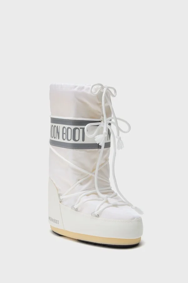 White Icon Nylon Boots