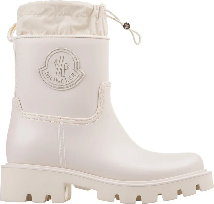 White Kicktream Rain Ankle Boots