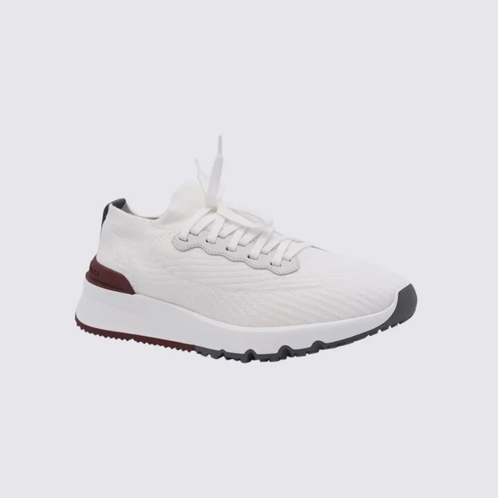 White Knit Sneakers - Image 2