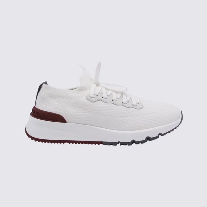 White Knit Sneakers