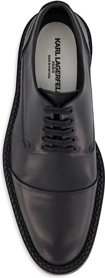 White Label Cap Toe Leather Derby Shoes - Image 2