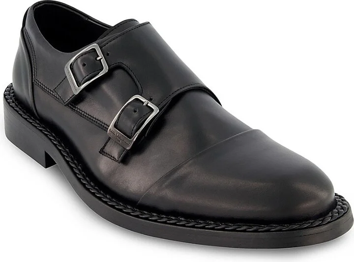 White Label Leather Double Monk Strap Shoes - Image 2