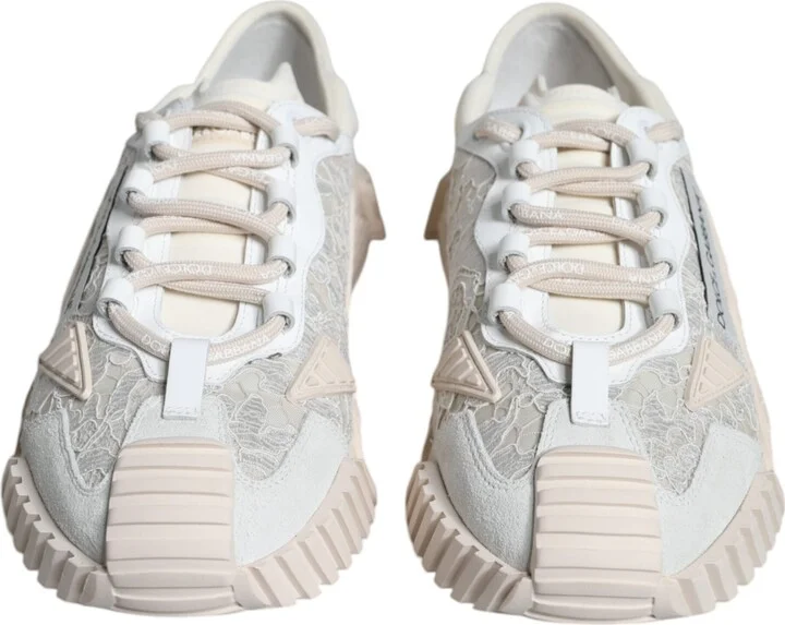 White Lace NS1 Low Top Sneaker Sports Women's Shoes (Pre-Owned) - Image 2