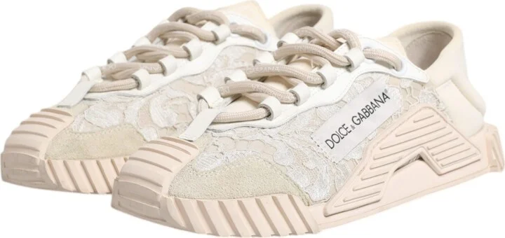 White Lace NS1 Low Top Sneaker Sports Women's Shoes (Pre-Owned) - Image 4