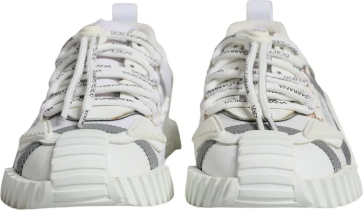 White Lace Up Low Top NS1 Sneakers Men's Shoes - Image 2