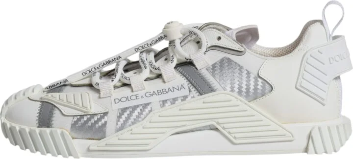 White Lace Up Low Top NS1 Sneakers Men's Shoes - Image 6