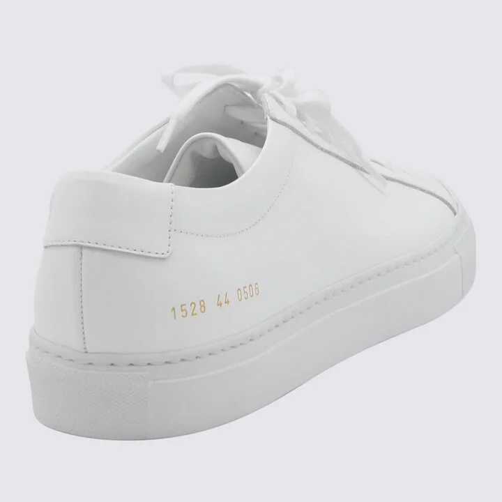 White Leather Achille Low Sneakers - Image 2