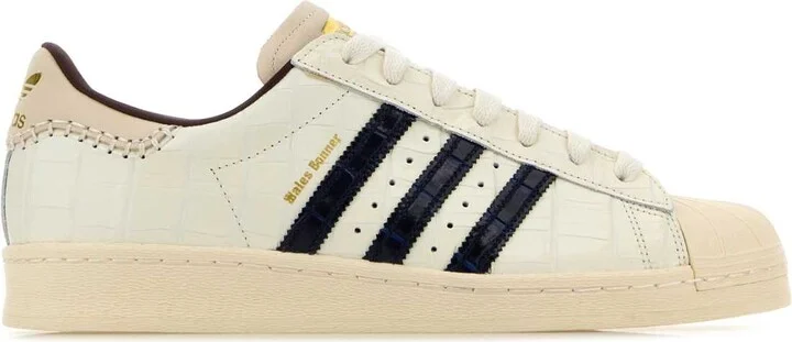 White Leather Adidas X Wales Bonner Superstar Sneakers