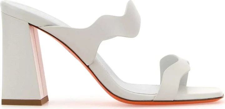 White Leather Adriatica Mules