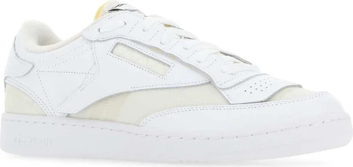 White Leather And Fabric Project 0 Cc Memory Of V2 Sneakers - Image 2