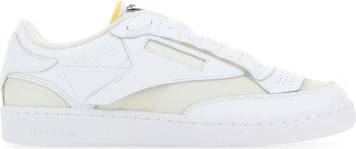 White Leather And Fabric Project 0 Cc Memory Of V2 Sneakers