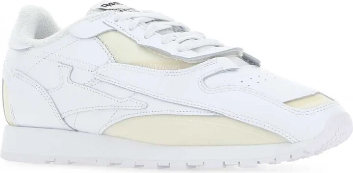 White Leather And Fabric Project 0 Cl Memory Of V2 Sneakers - Image 2