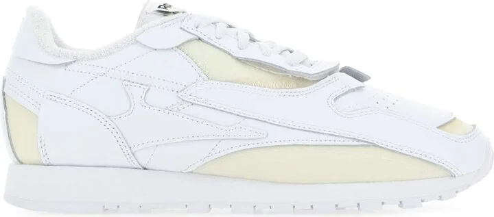 White Leather And Fabric Project 0 Cl Memory Of V2 Sneakers