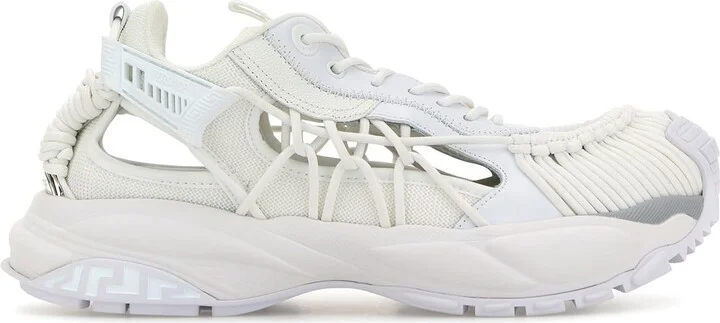 White leather and fabric Versace Mercury M_VS_01 sneakers