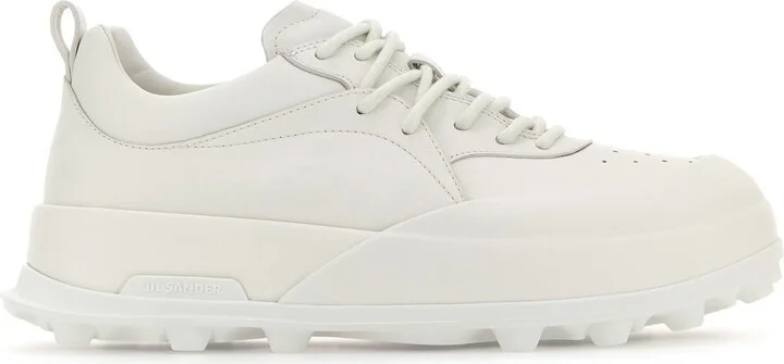 White leather and rubber Orb sneakers