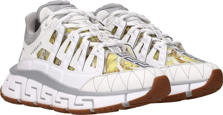 White Leather Athletic Women's Sneakers - Image 2