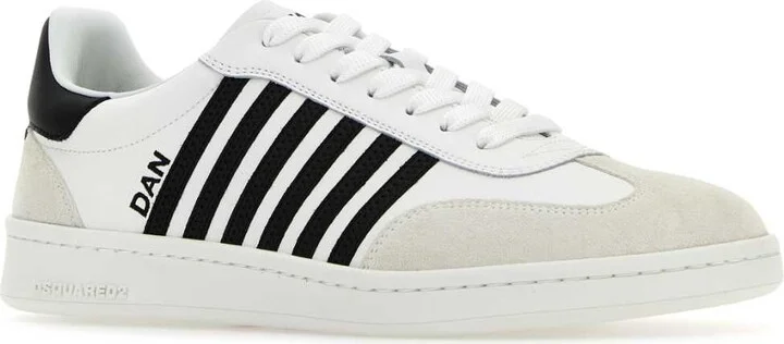 White Leather Boxer Sneakers - Image 2