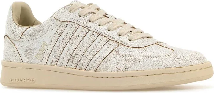 White Leather Boxer Sneakers - Image 2