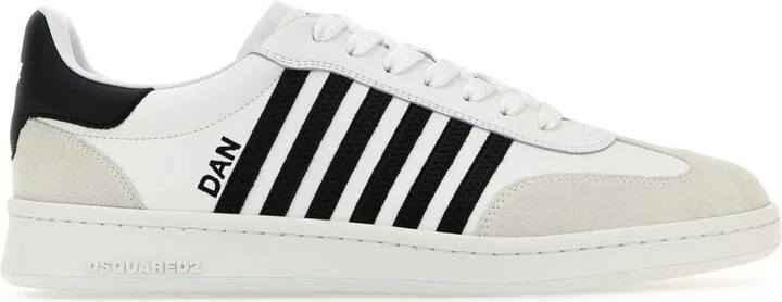 White Leather Boxer Sneakers