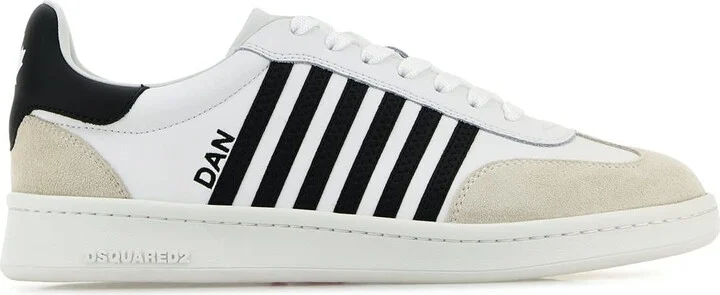 White Leather Boxer Sneakers
