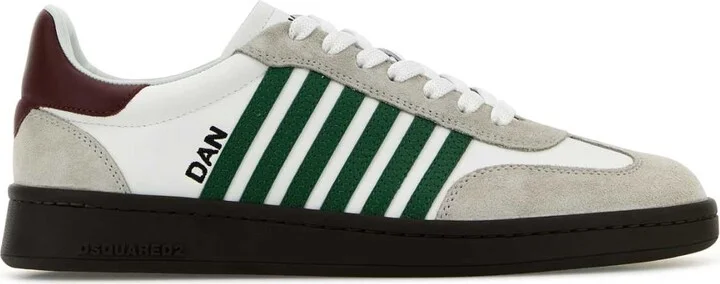 White Leather Boxer Sneakers