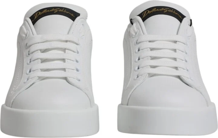 White Leather Classic Low Top Sneakers Women's Shoes - Image 2