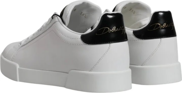 White Leather Classic Low Top Sneakers Women's Shoes - Image 5
