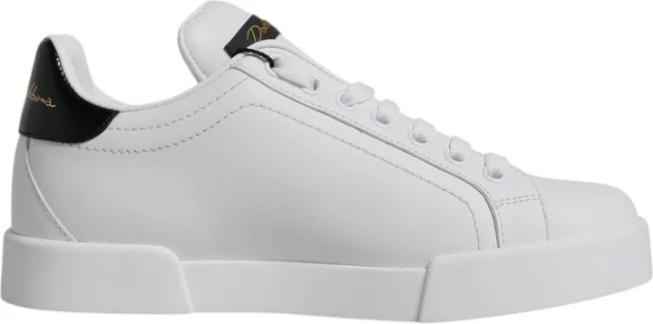 White Leather Classic Low Top Sneakers Women's Shoes