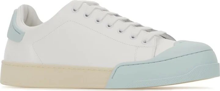 White Leather Dada Bumber Sneakers - Image 2