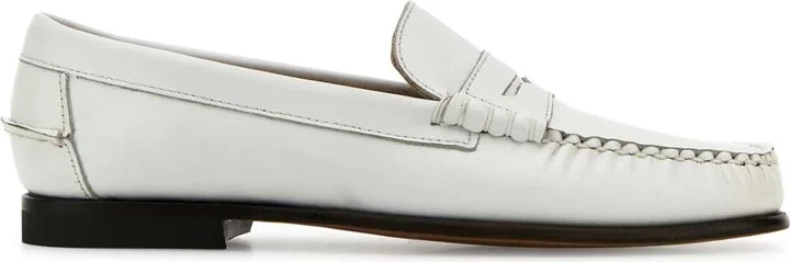 White Leather Danielle Pop Loafers