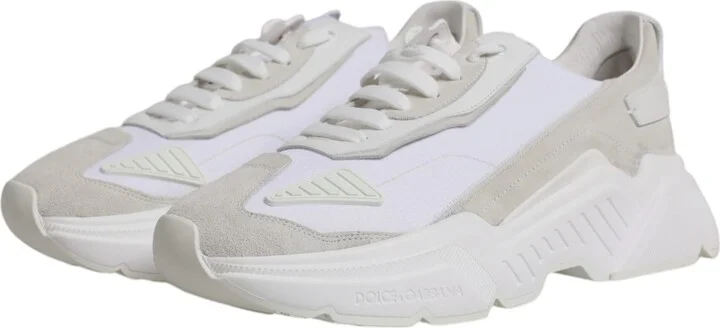 White Leather Daymaster Low Top Sneaker Men's Shoes (Pre-Owned) - Image 4