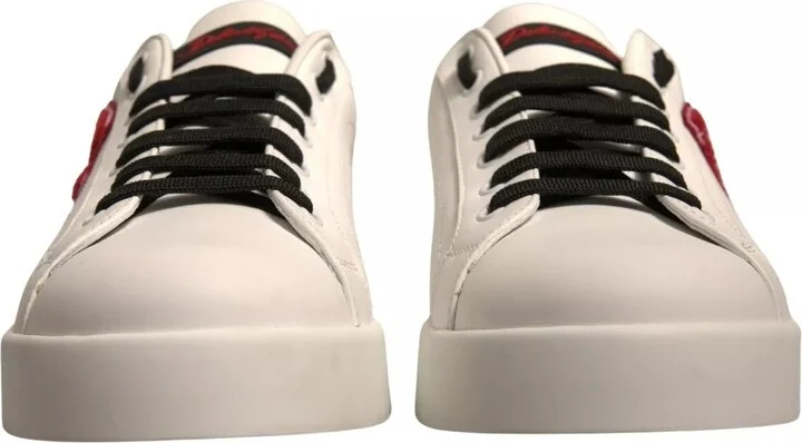 White Leather DG Logo Low Top Sneaker Men's Shoes (Pre-Owned) - Image 5