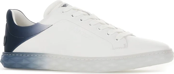 White Leather Diamond Light Sneakers - Image 2