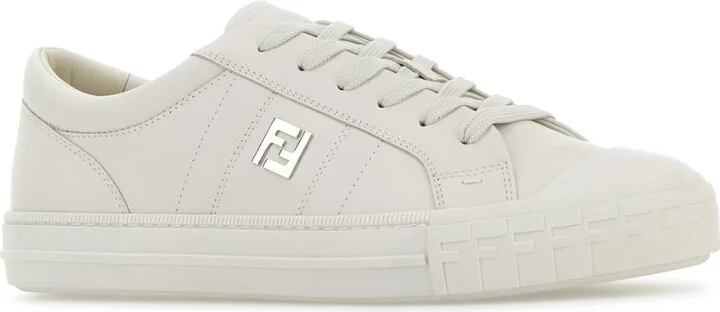 White Leather Domino Sneakers