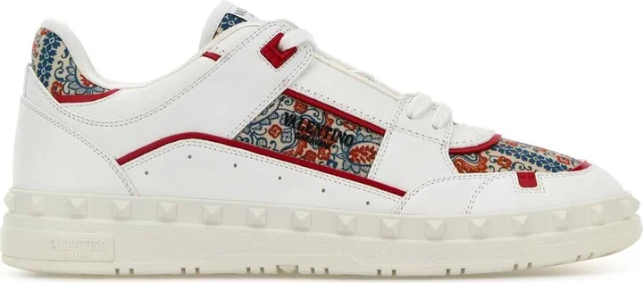 White Leather Freedots Sneakers