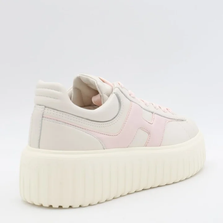 White Leather H-stripes Sneakers - Image 2
