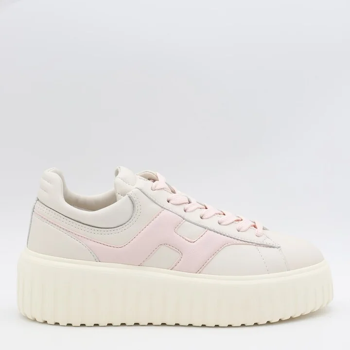 White Leather H-stripes Sneakers