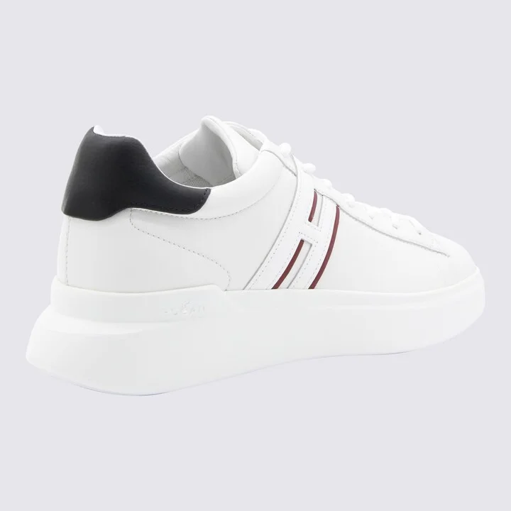 White Leather H580 Sneakers - Image 2