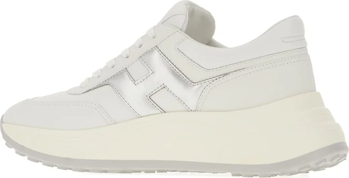 White Leather H669 Sneakers - Image 3