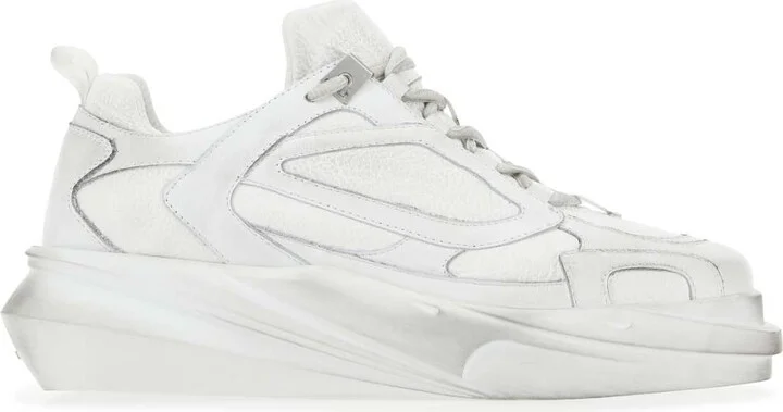 White Leather Hiking Sneakers