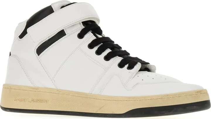 White Leather Lax Sneakers - Image 2