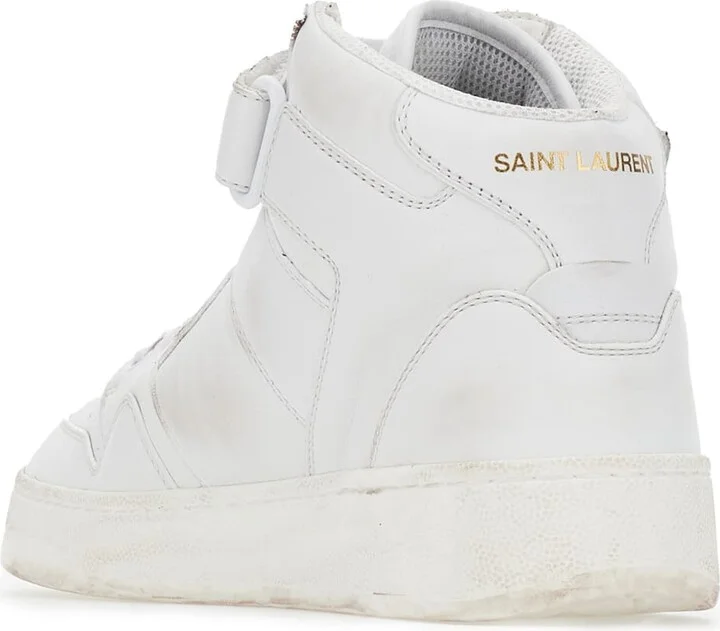 White Leather Lax Sneakers - Image 3