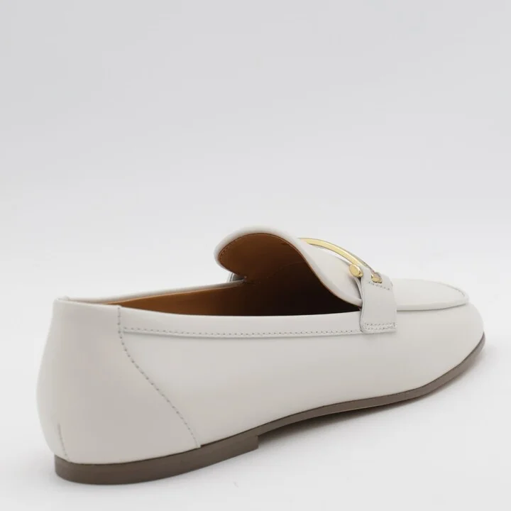 White Leather Loafers - Image 2