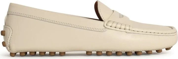 White Leather Loafers