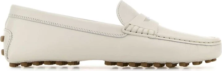 White Leather Loafers